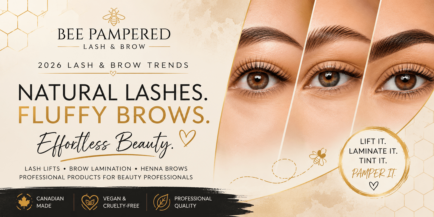 2026 Lash & Brow Trends | Lash Lift & Brow Lamination Kits Canada - Shop Bee Pampered